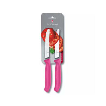 Victorinox 6.7836.L115B 11cm Pembe 2li Tırtıklı Domates ve Sofra Bıçağı, Blisterli Paket - 1