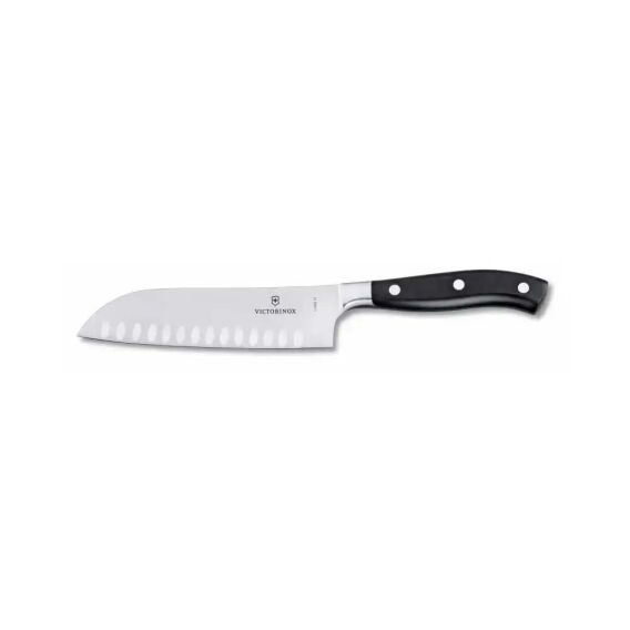 Victorinox 7.7323.17G 17cm Siyah Dövme Çelik Santoku Bıçağı, Hediye Kutulu - 1