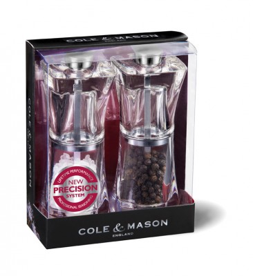 Cole & Mason H37408P Crystal 125mm Tuz&Biber Değirmeni Seti - 1