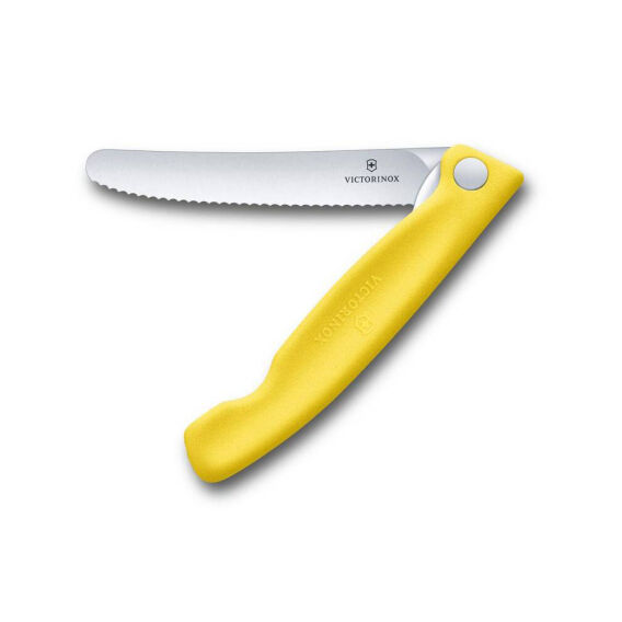 ​​​​​​​​​​​​​​​​​​​​​​​​​​​​​​​​Victorinox 6.7836.F8B 11cm Sarı Tırtıklı Katlanabilir Domates Bıçağı - 1