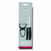 Victorinox Soyma Bıçağı Seti, 3 Parça Siyah - 1