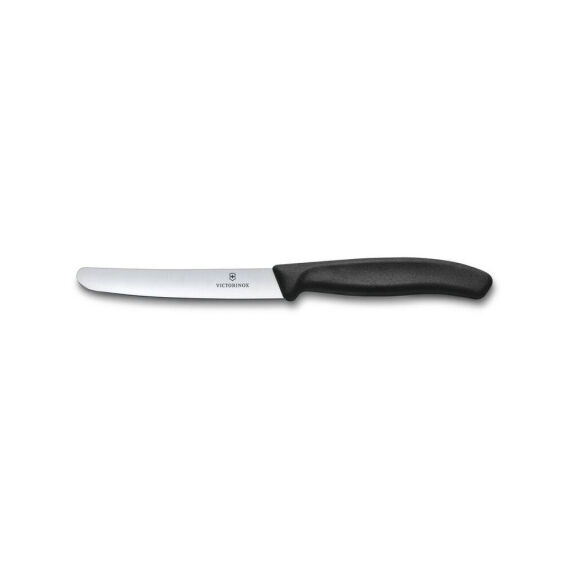 ​​​​​​​​​​​​​​​​​​​​​​​​​​​​​​​Victorinox 6.7803 11cm Siyah Düz Domates ve Sofra Bıçağı - 1