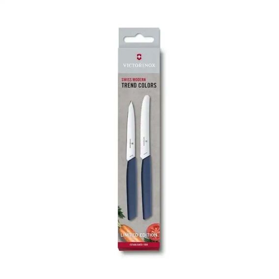 Victorinox 6.9096.2L3 Swiss Modern Mavi 2li Bıçak Seti 2022 Limitli Üretim - 1